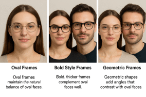 Find the best eyeglass frames for oval face shapes at Visionaryie.com — versatile styles like square, round, and cat-eye frames that enhance natural balance and highlight your features.