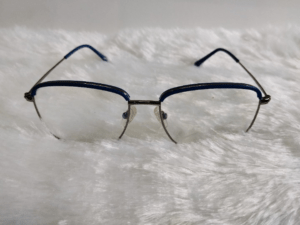 Semi-Rimless Eyewear Blue Medium 54-18-142