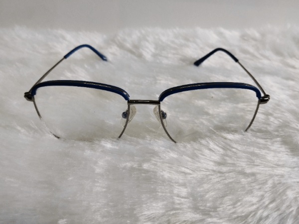 Semi-Rimless Eyewear Blue Medium 54-18-142 - Image 2