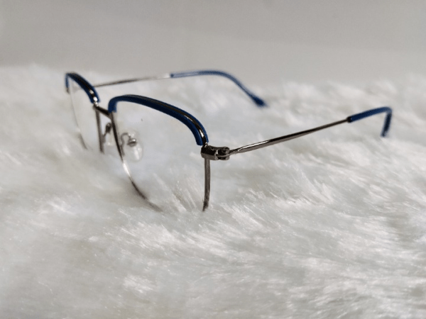 Semi-Rimless Eyewear Blue Medium 54-18-142 - Image 4