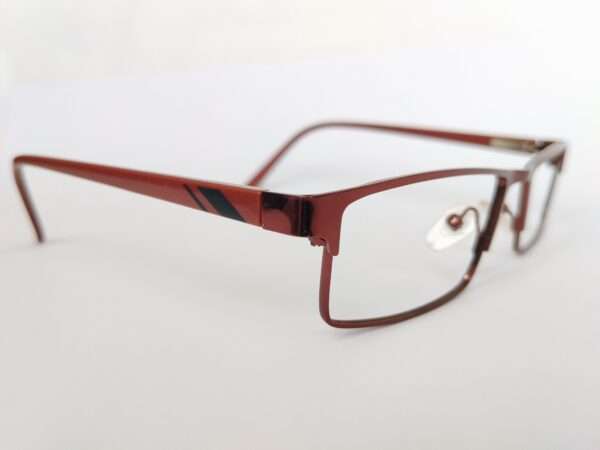 Copper Red Metal Frame Eyeglasses Rectangle - Image 3