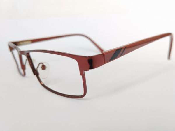 Copper Red Metal Frame Eyeglasses Rectangle - Image 4