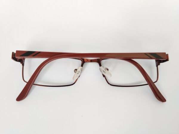 Copper Red Metal Frame Eyeglasses Rectangle - Image 6