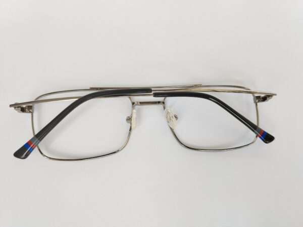 Metal blue grey aviator eyeglasses with lightweight durable frame and modern unisex style for everyday comfort.