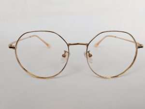 Gold Metal Retro Computer Eyeglasses