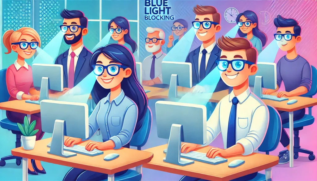 Blue light computer glasses for men and women