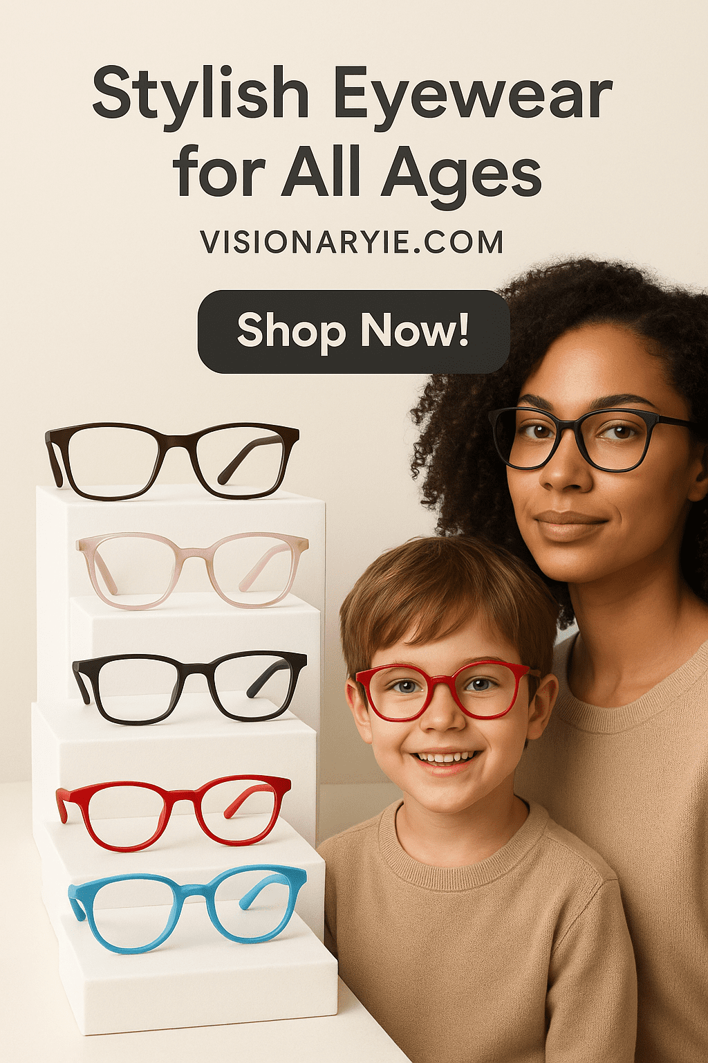 Eyeglasses frames for men, women, and kids at Visionary.ie – shop the full range online