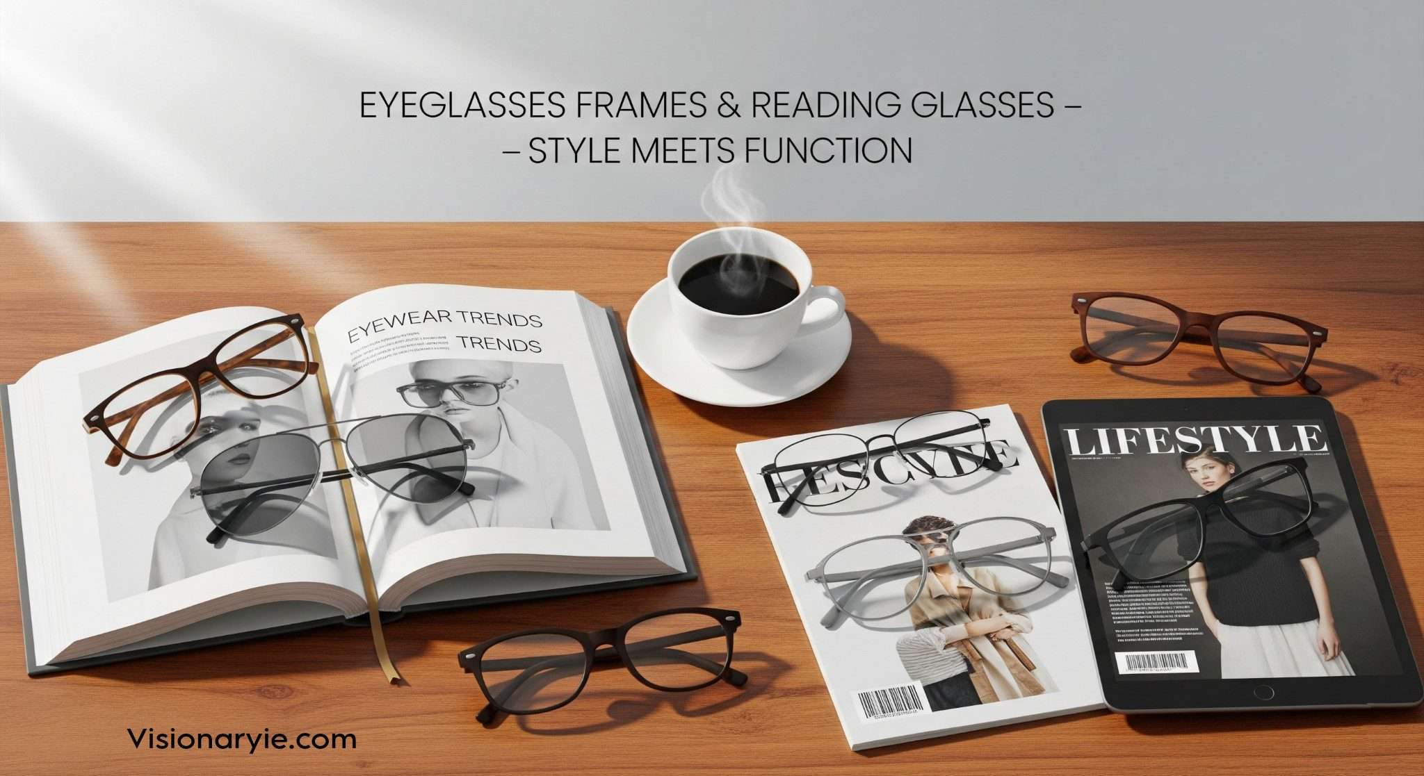Modern eyeglass frame styles with elegant reading glasses for men and women at Visionaryie.com