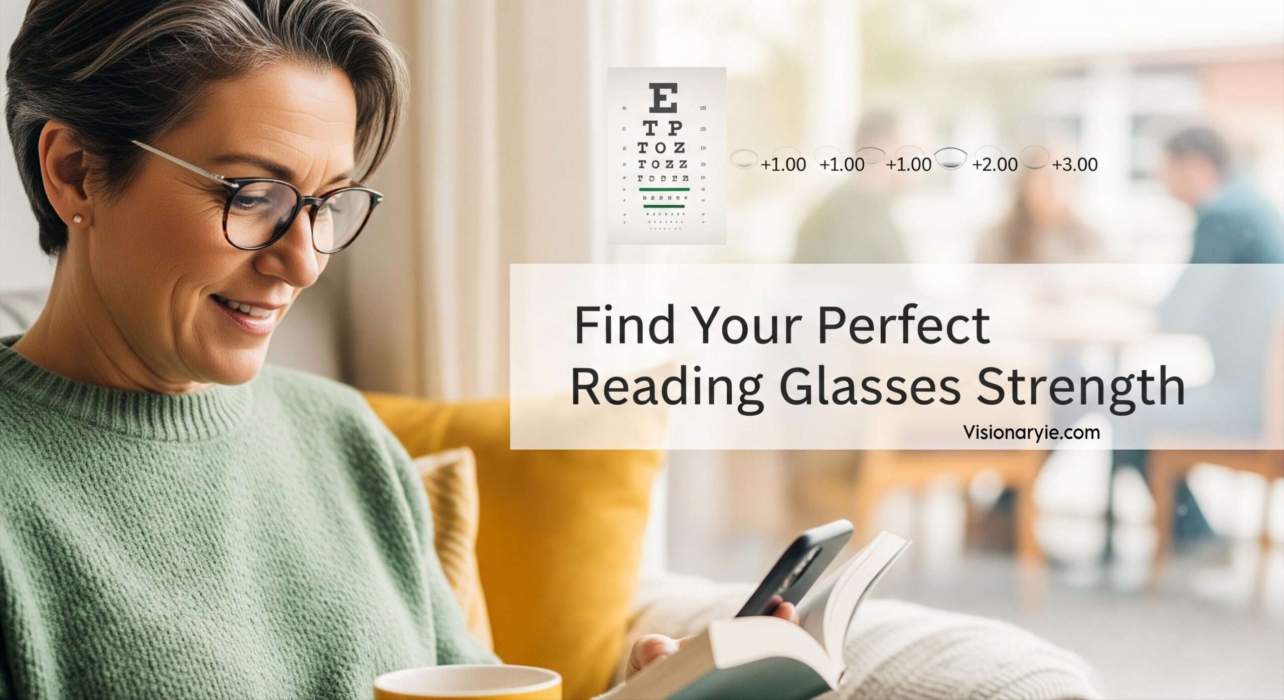 Stylish eyeglass frame styles with the right reading glasses strength for men and women at Visionaryie.com