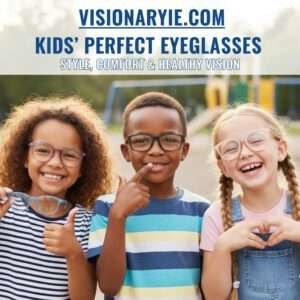 Kids perfect eyeglasses collection at Visionaryie with colorful, durable, and comfortable frames for children of all ages.
