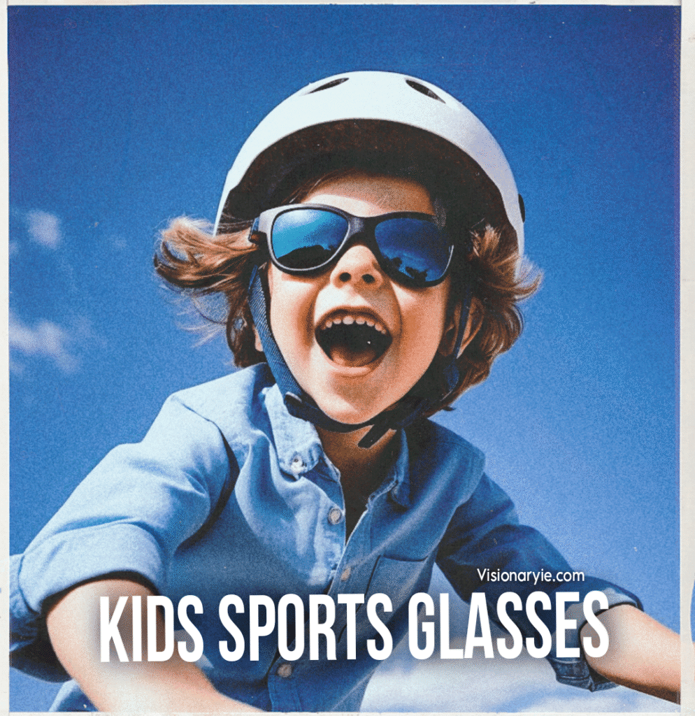 Kids sports glasses at Visionaryie.com designed for safety, durability, and comfort to protect young athletes’ eyes during every game and activity.