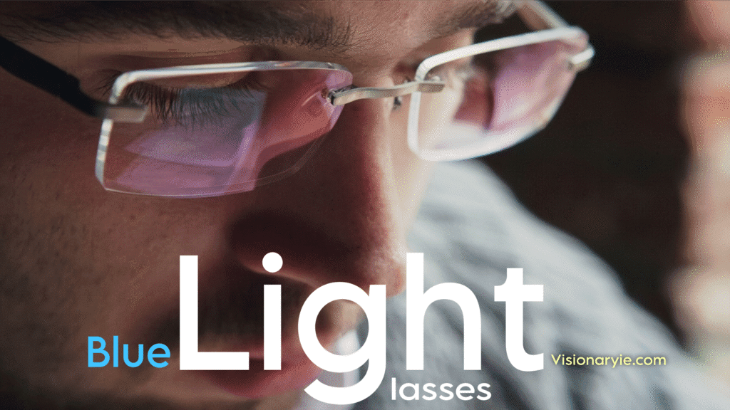 Learn about essential lens coatings for prescription glasses at Visionaryie.com — including anti-reflective, blue light filter, scratch-resistant, and UV protection for better vision and comfort.