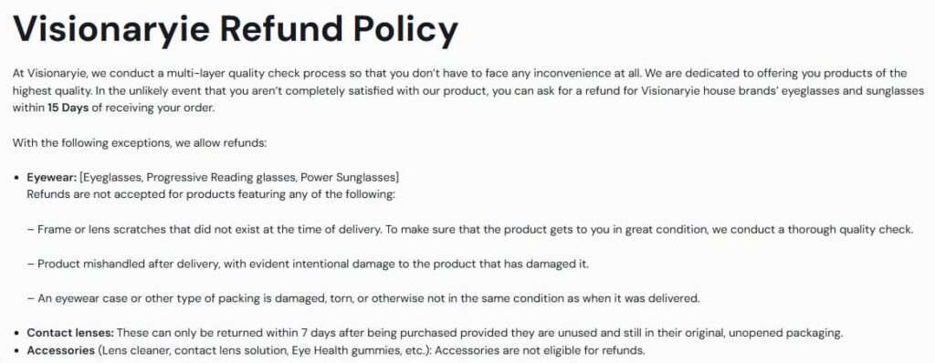 Check the return and exchange policy at Visionaryie.com for hassle-free eyewear shopping