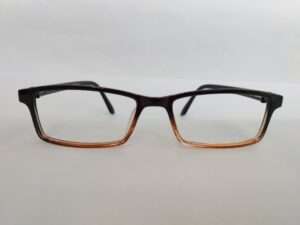 Black Brown Shade Small Rectangle Eyeglasses