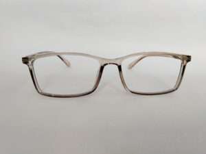 Glossy Grey Rectangular Eyeglasses Frames