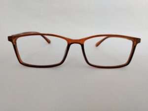 Glossy Brown Rectangle Glasses Frames