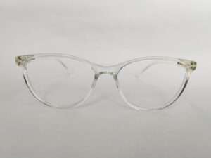 Glossy Crystal Clear Cat Eyeglass Frame