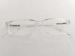 Glossy Crystal Clear Rectangle Eyeglasses Frames