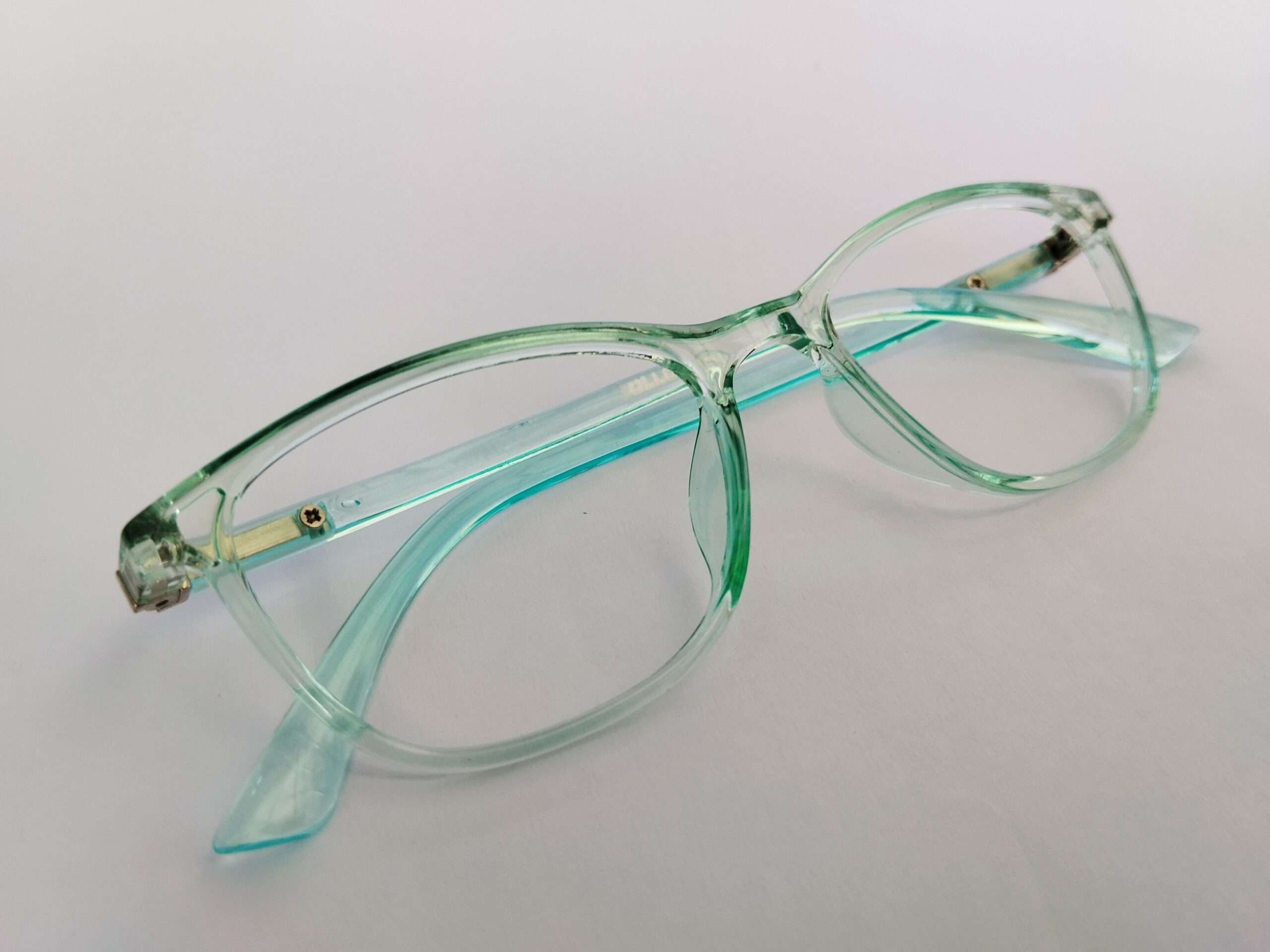 Sky blue glasses for rectangle face frames with smooth lightweight modern design