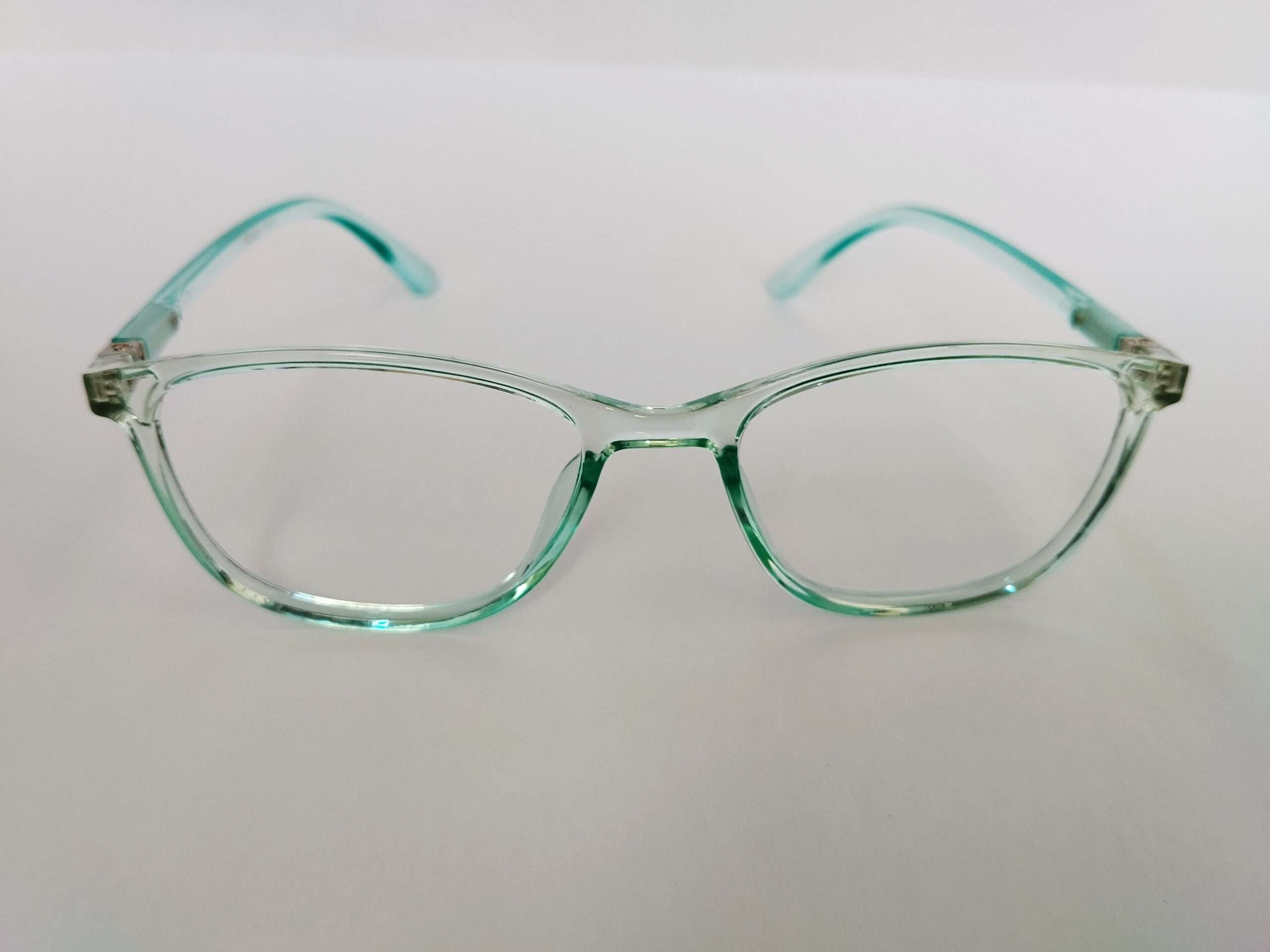 Sky blue glasses for rectangle face frames with smooth lightweight modern design
