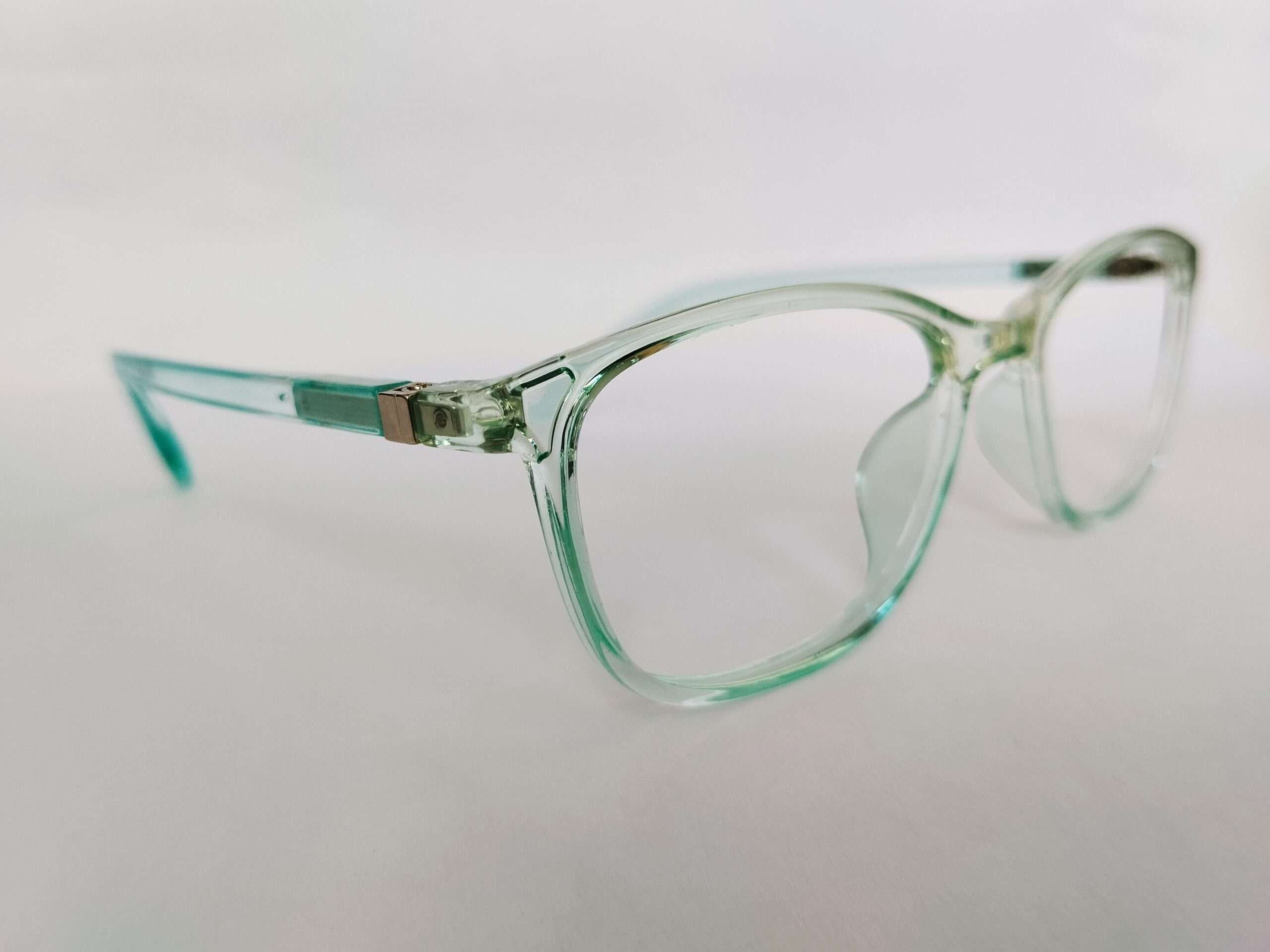Sky blue glasses for rectangle face frames with smooth lightweight modern design