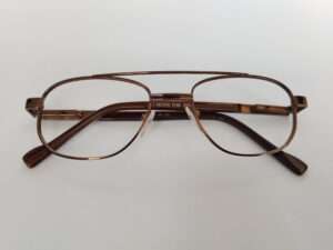 Brown Metal Aviator Reading Glasses