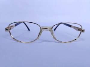 Gold Black Vintage Metal Reading Glasses
