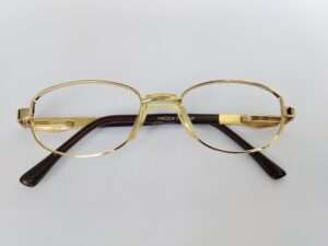 Gold Black Vintage Metal Reading Glasses