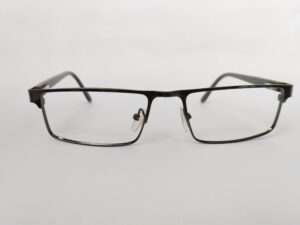 Black Grey Metal Full Frame Reading Glasses