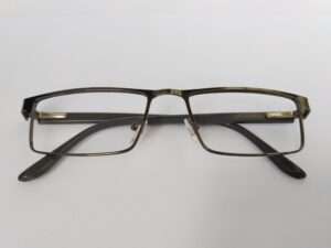 Black Grey Metal Full Frame Reading Glasses