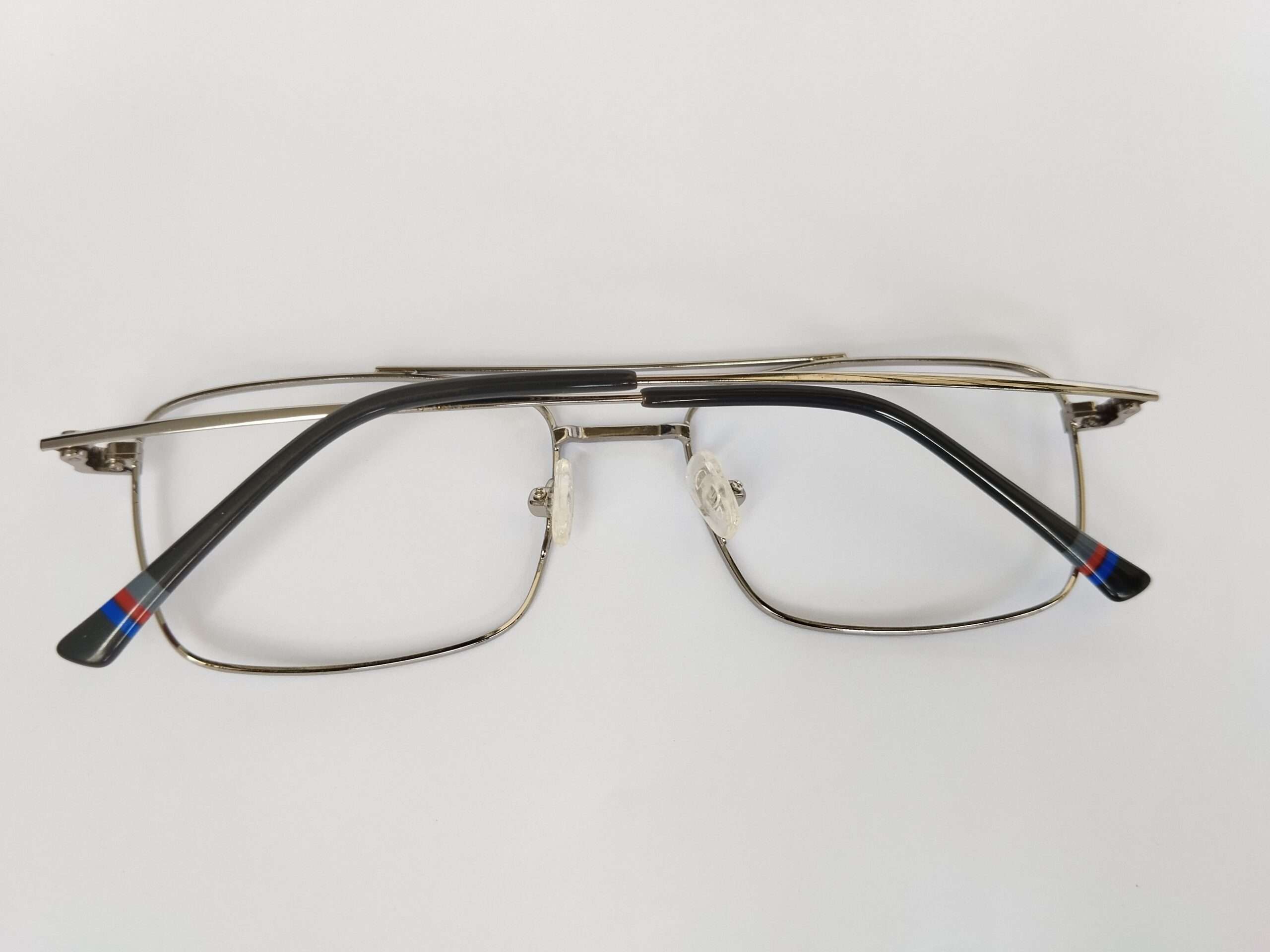 Blue grey metal aviator best reading glasses with lightweight frame and comfortable nose pads.