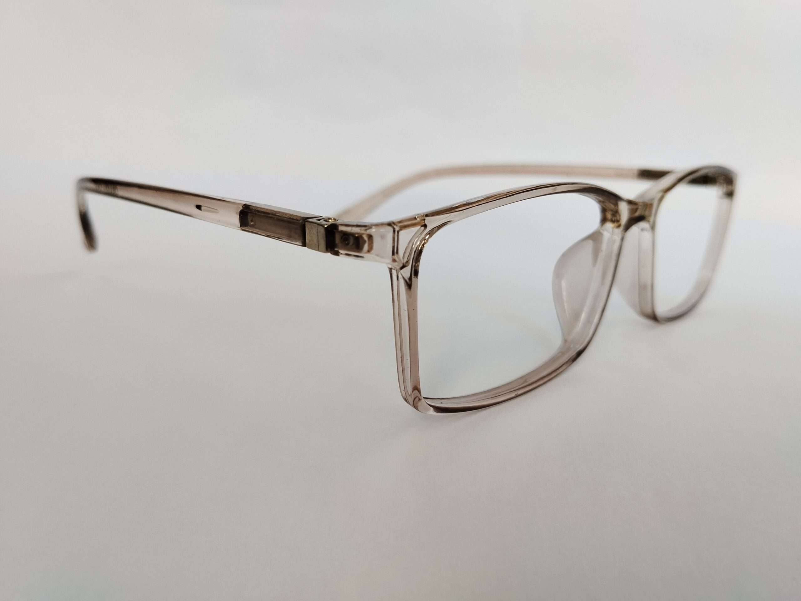 Grey rectangular glasses womens with lightweight modern design