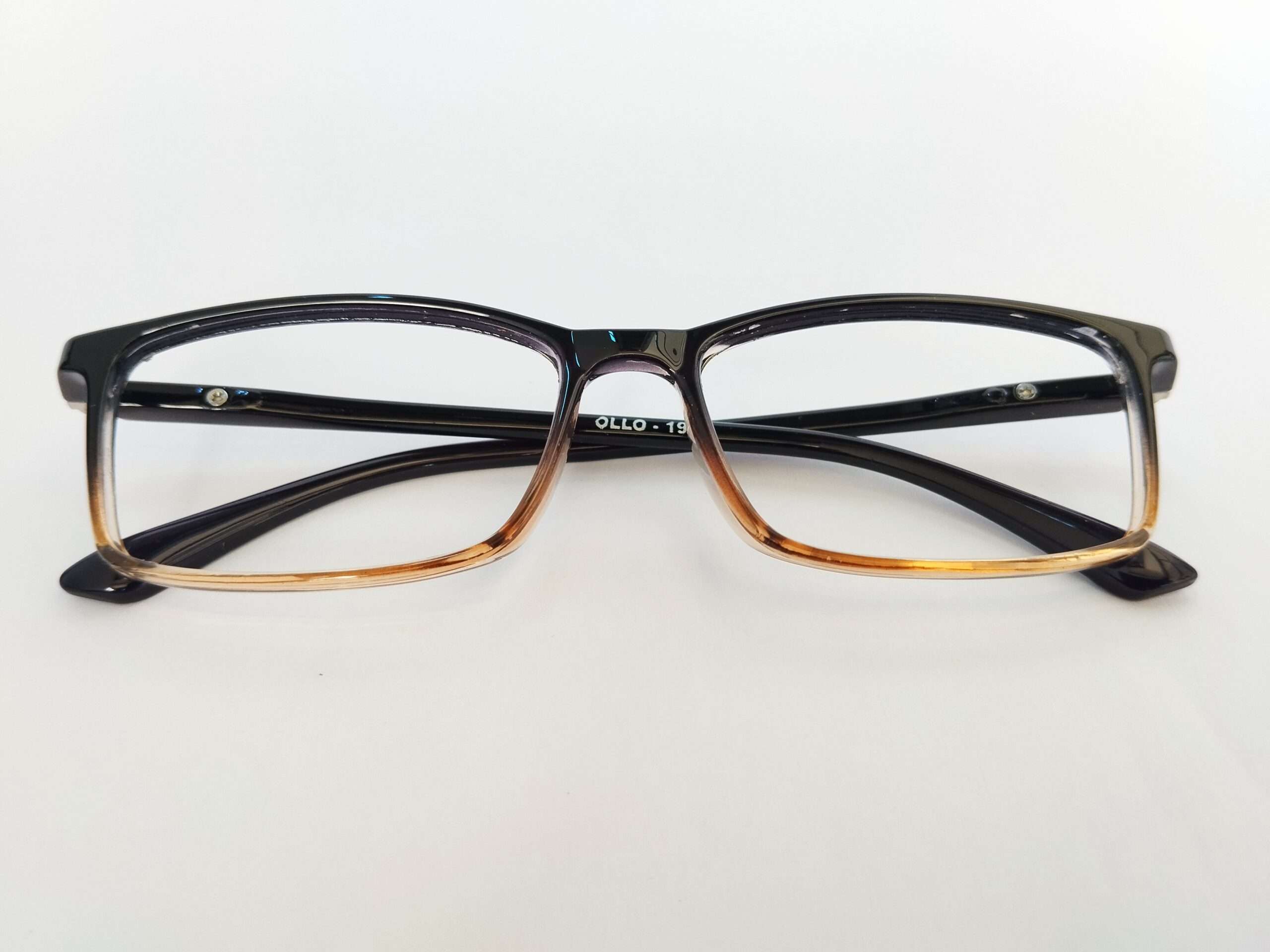 Black brown shade specs for computer glasses with sleek dual-tone frame and modern digital-friendly design.