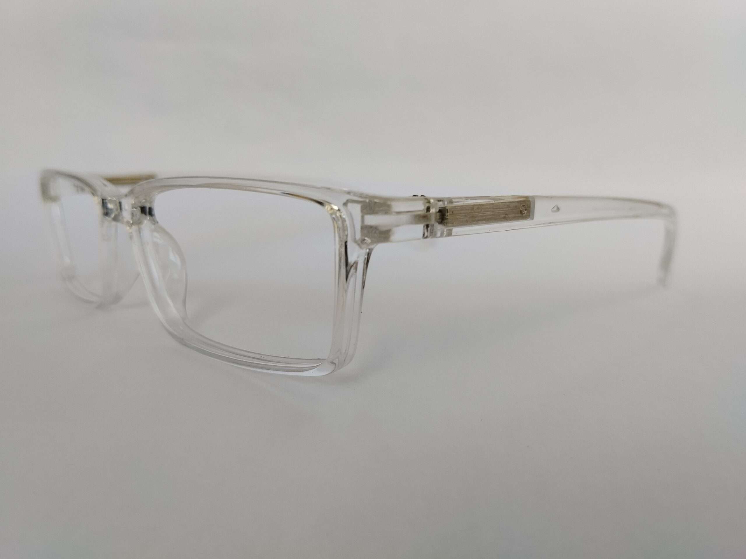 Crystal clear rectangle reading glasses with lightweight transparent frame design