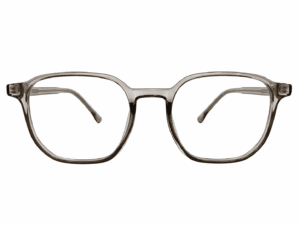 Glossy Grey Octagon Eyeglass Frames