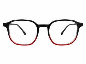 Black Red Octagon Reading Glasses