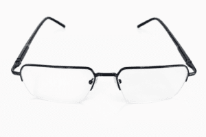 Black Navy Blue Half Frame Eyeglasses