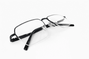 Black Navy Blue Half Frame Eyeglasses