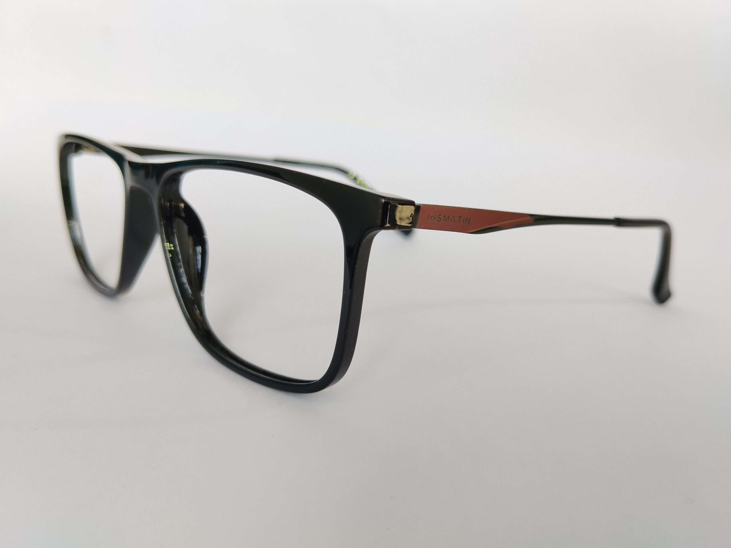 Stylish black and clear glasses frames with premium rectangular design for men and women