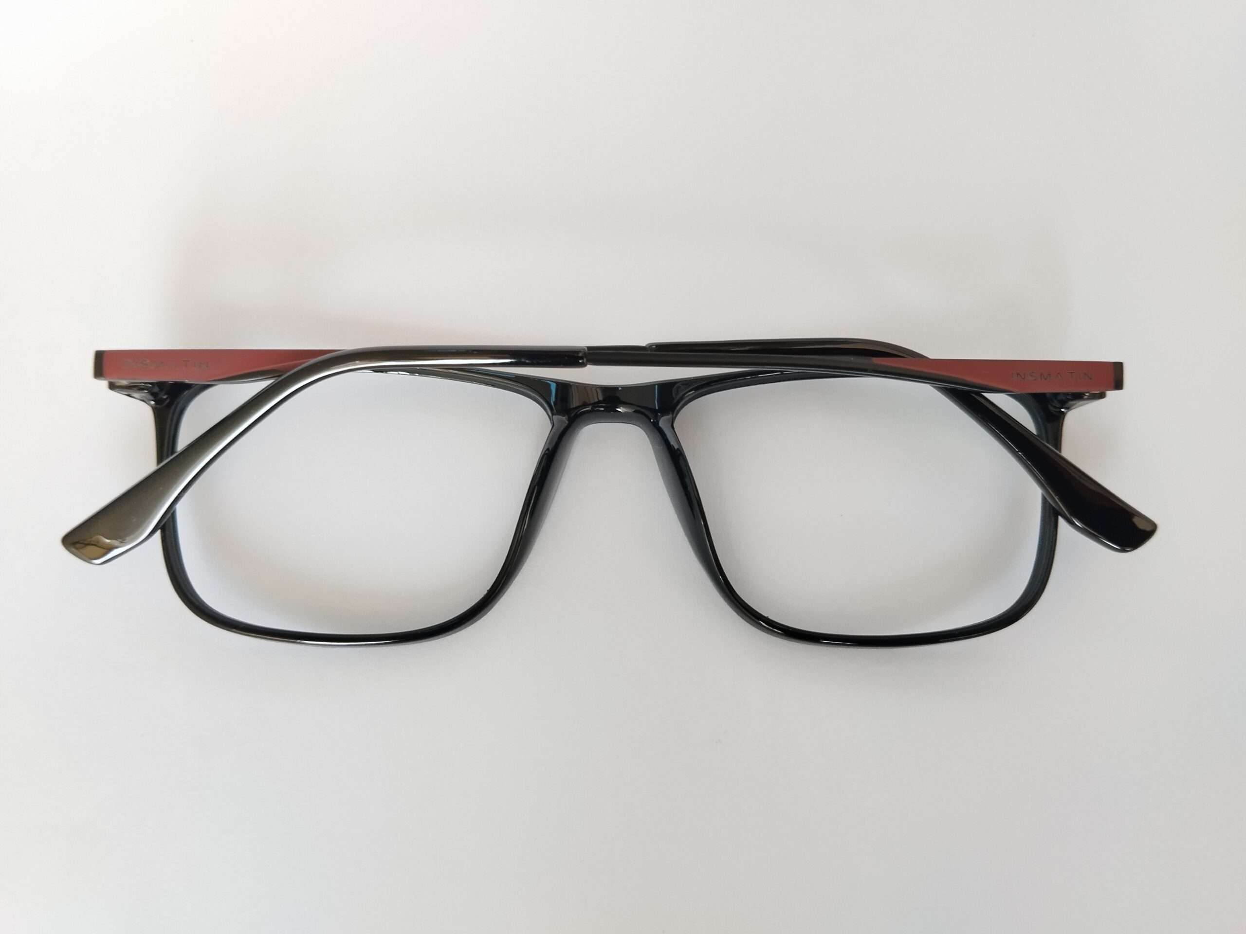 Stylish black and clear glasses frames with premium rectangular design for men and women