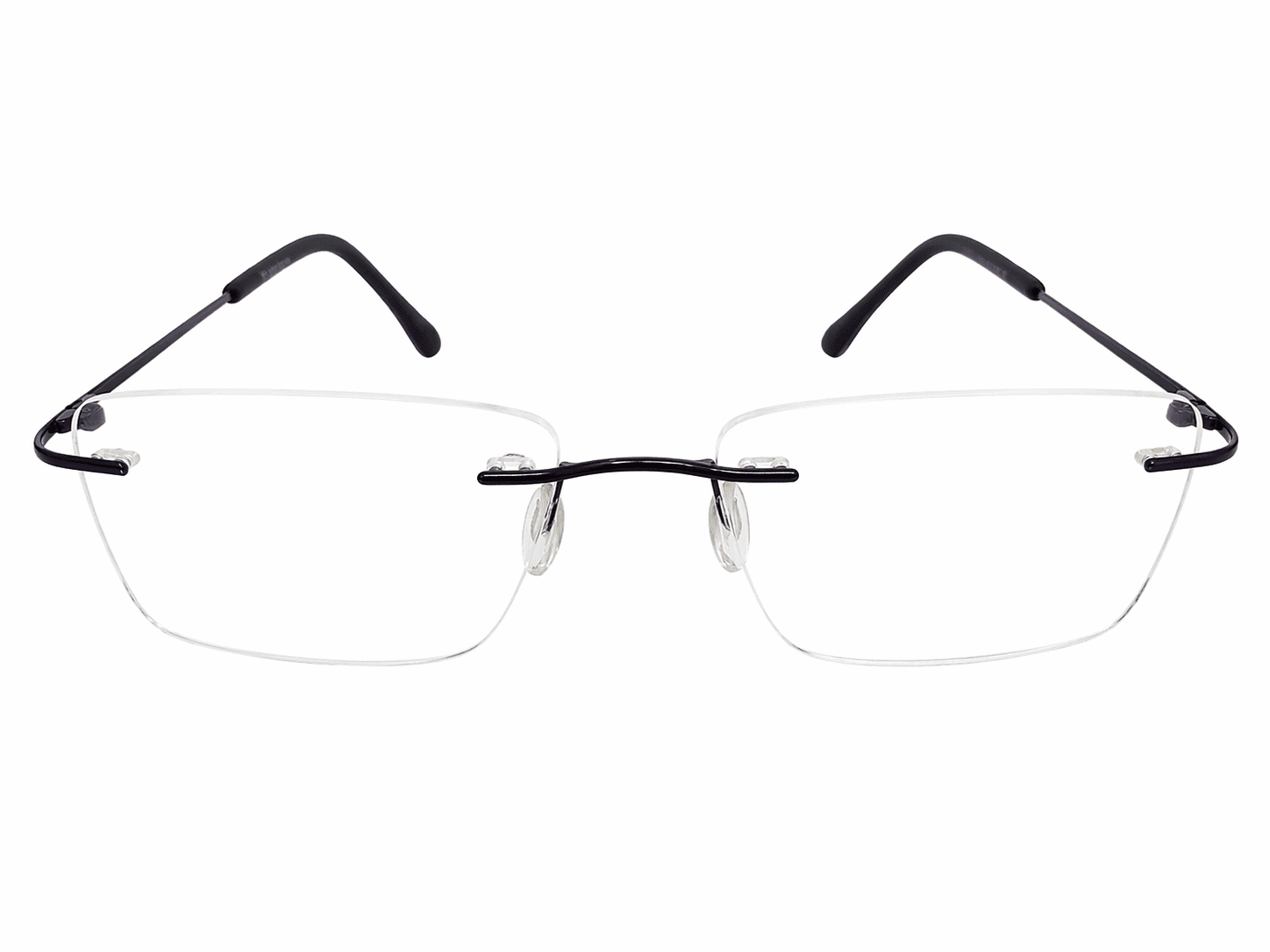 Violet black Frameless reading glasses with lightweight rimless design and minimal structure for comfortable everyday use