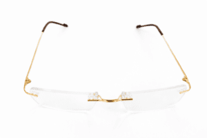 Gold Frameless Eyeglasses Frames
