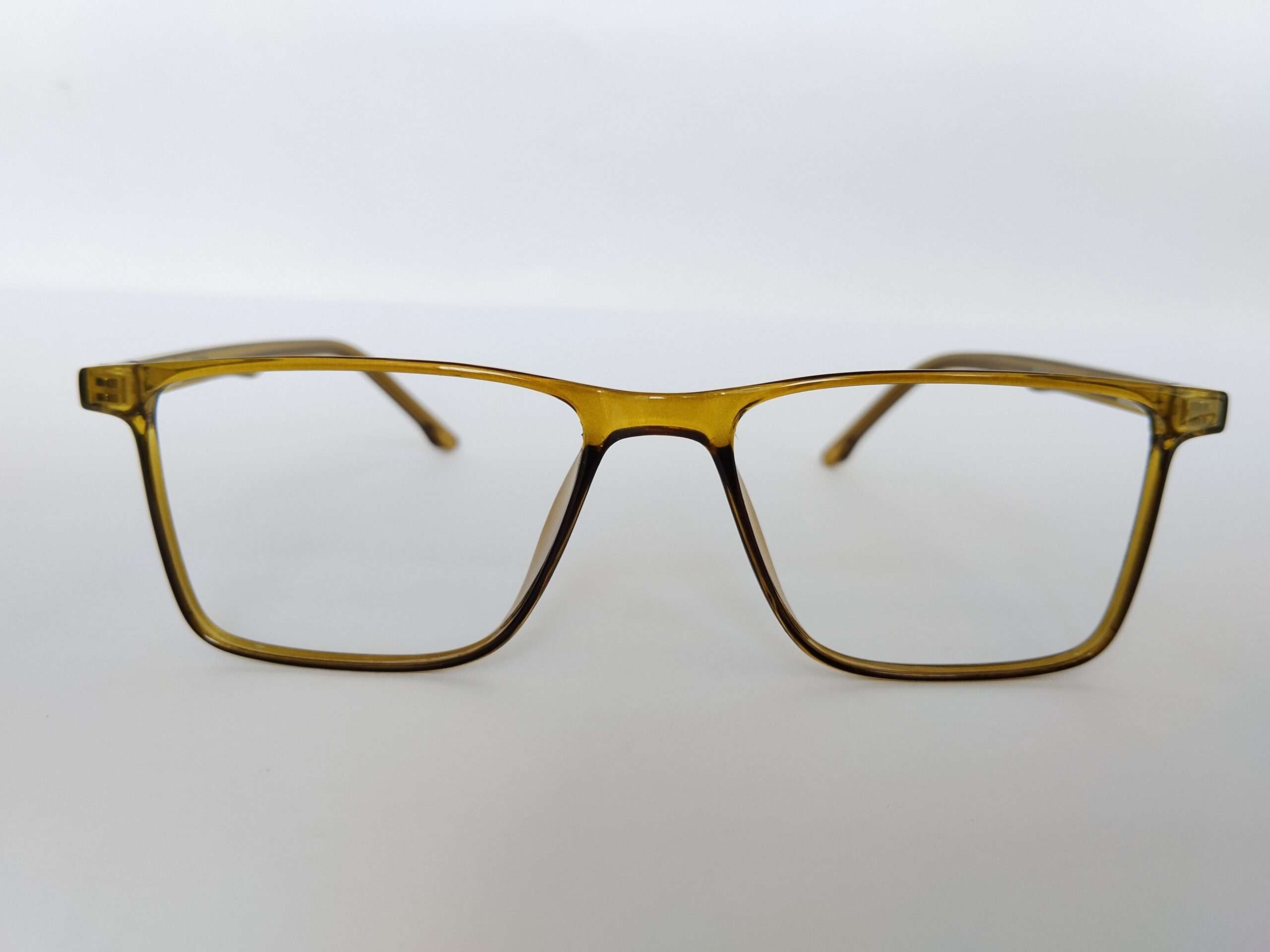 Olive green square computer glasses with lightweight screen protection design for men and women