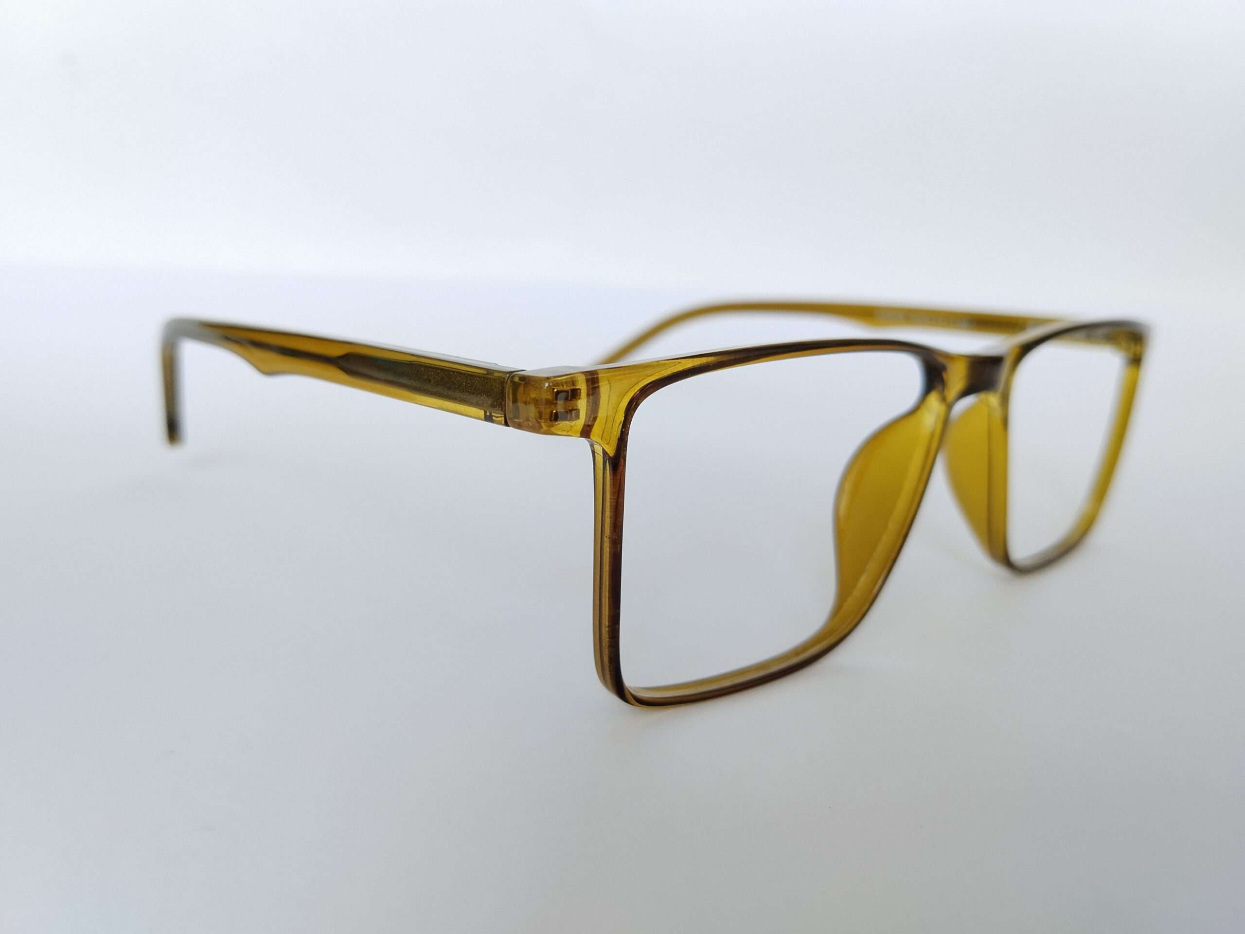 Olive green square reading glasses with stylish frame and clear reading lenses