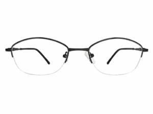 Black Oval Half Frame Computer Glasses