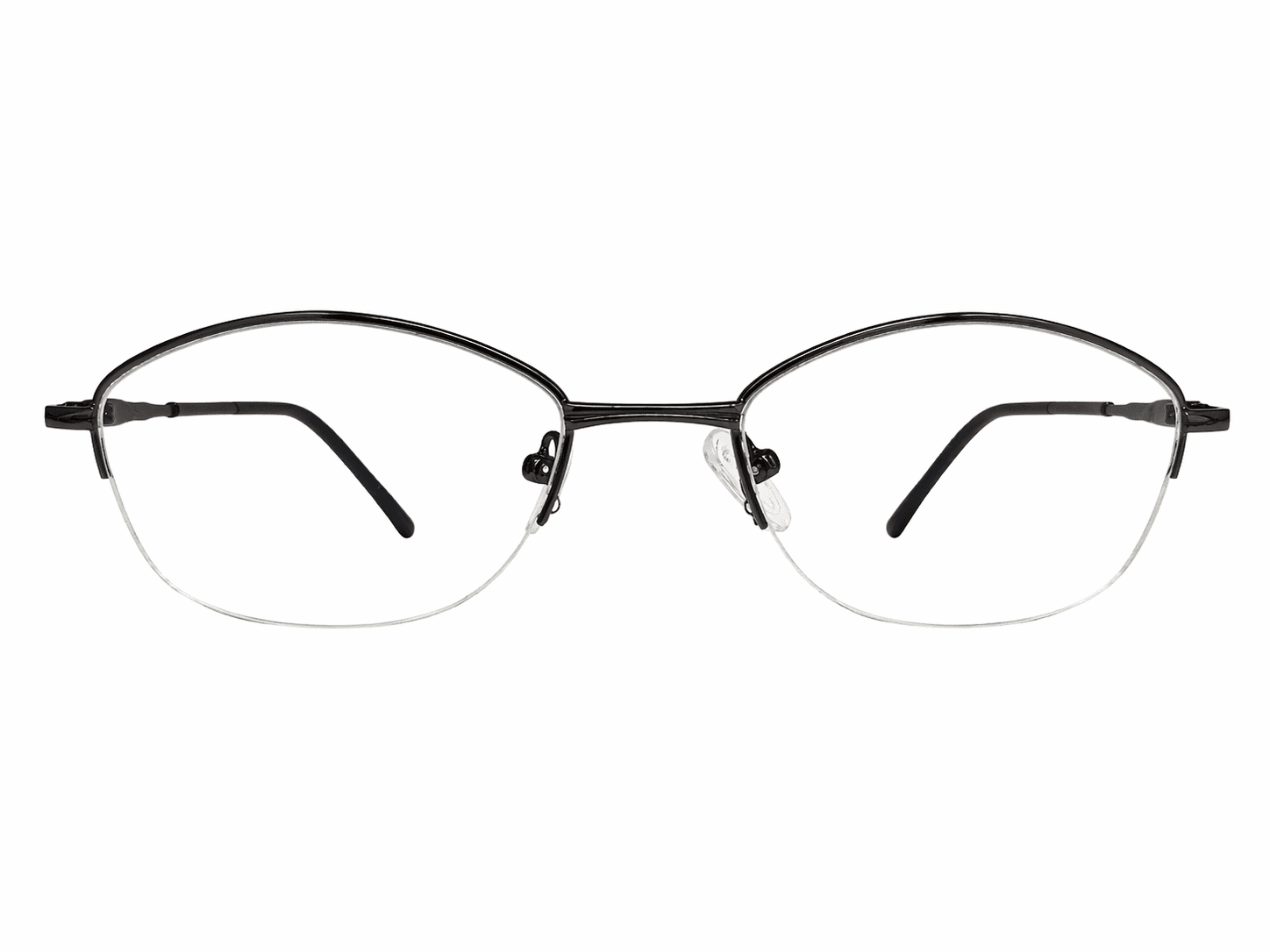 Black oval reading glasses with smooth curved frame design and lightweight comfortable structure for daily use