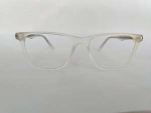 Transparent Matte White Eyeglasses