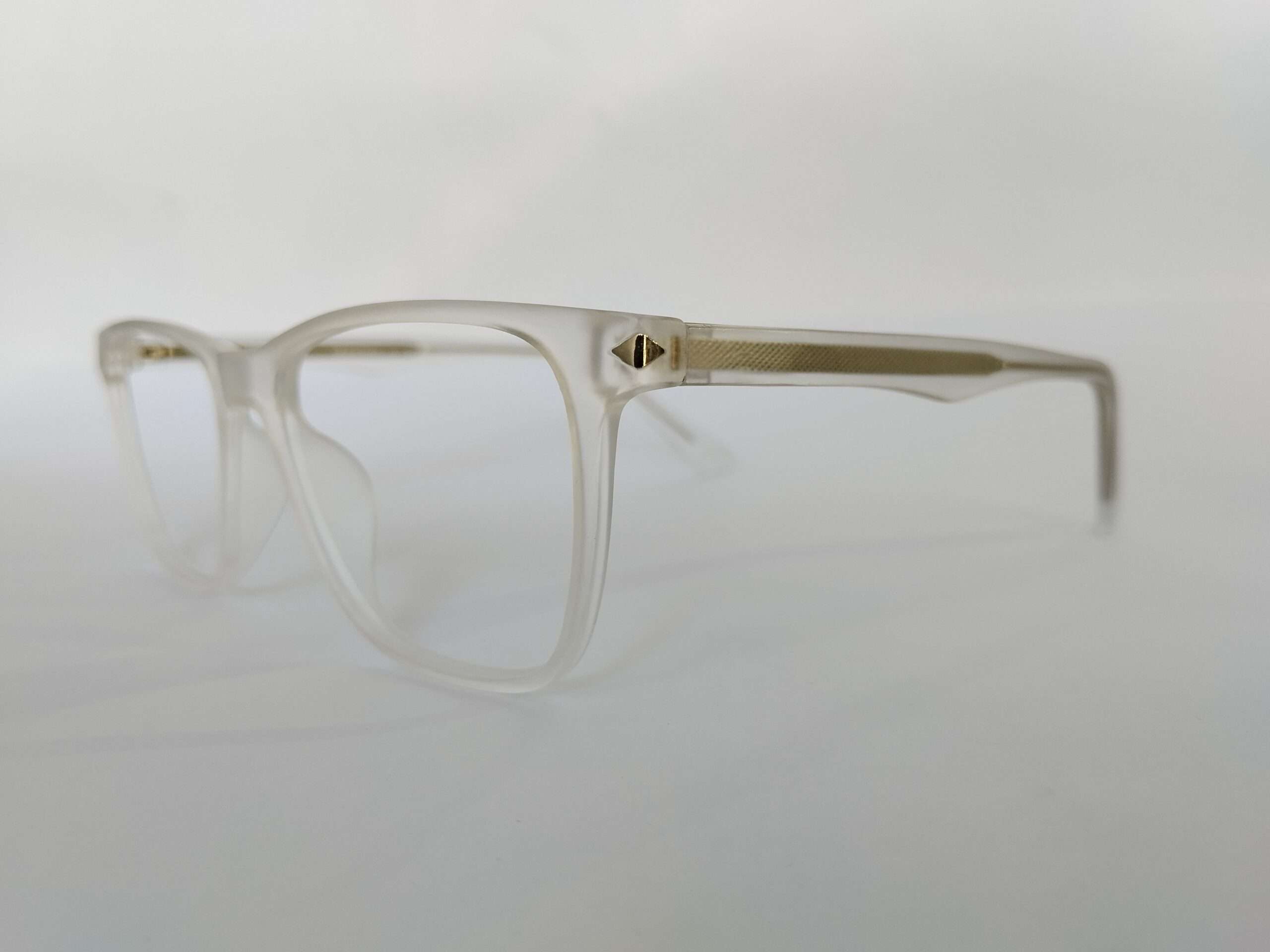 Square matte white reading glasses with modern lightweight frame and clear reading lenses