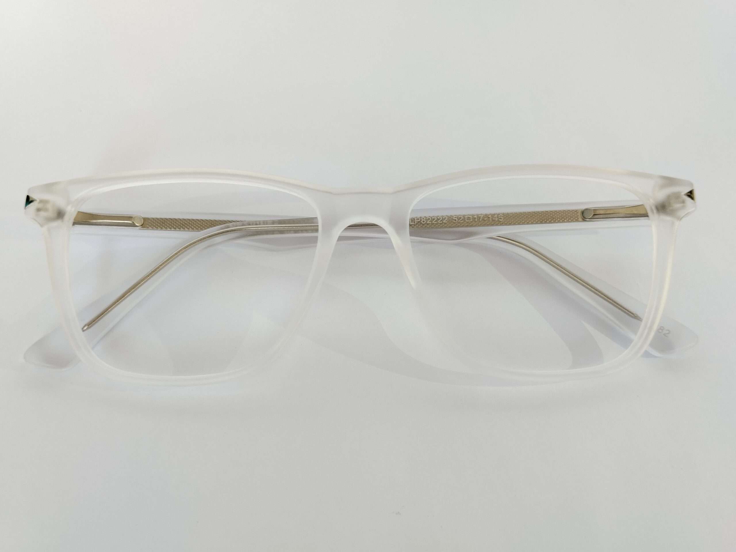 Transparent matte white computer Protection glasses with lightweight anti-glare frame