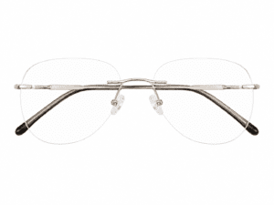 Frameless Aviator Silver Tortoiseshell Eyeglasses